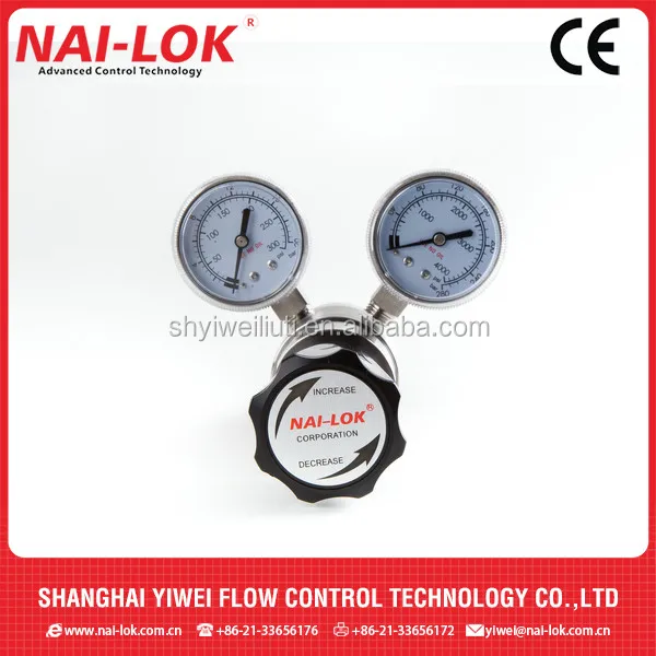 High pressure 4000 PSI nitrogen regulator with stainless steel 316