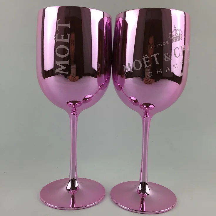 Branded Pink Rose Champagne Glass Goblet For Bar Clubs Party
