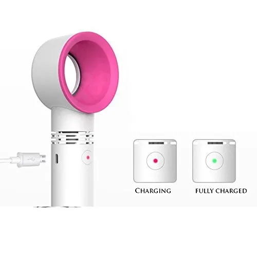 
amazon hot sale mini portable bladeless fan USB Mini Fan Desktop Bladeless Fan Rechargeable Quiet 