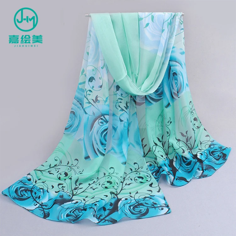 High Quality Chiffon Georgette Shawl ,thin Printed Chiffon Scarf Wear Decoration Custom Colours Can Customize Accept Customized