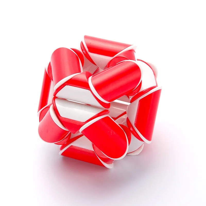 24 pcs 43x1.7x1.7cm kids DIY irregular toy puzzle snake ruler magic puzzle