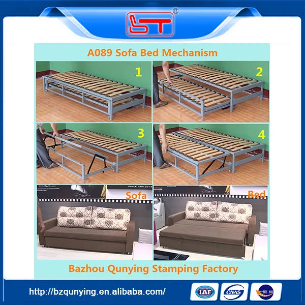 Furniture hardware folding sofa bed mechanism