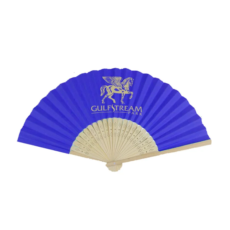 Bamboo Handheld Custom Printed Personalized Folding cloth Fans Wholesale
