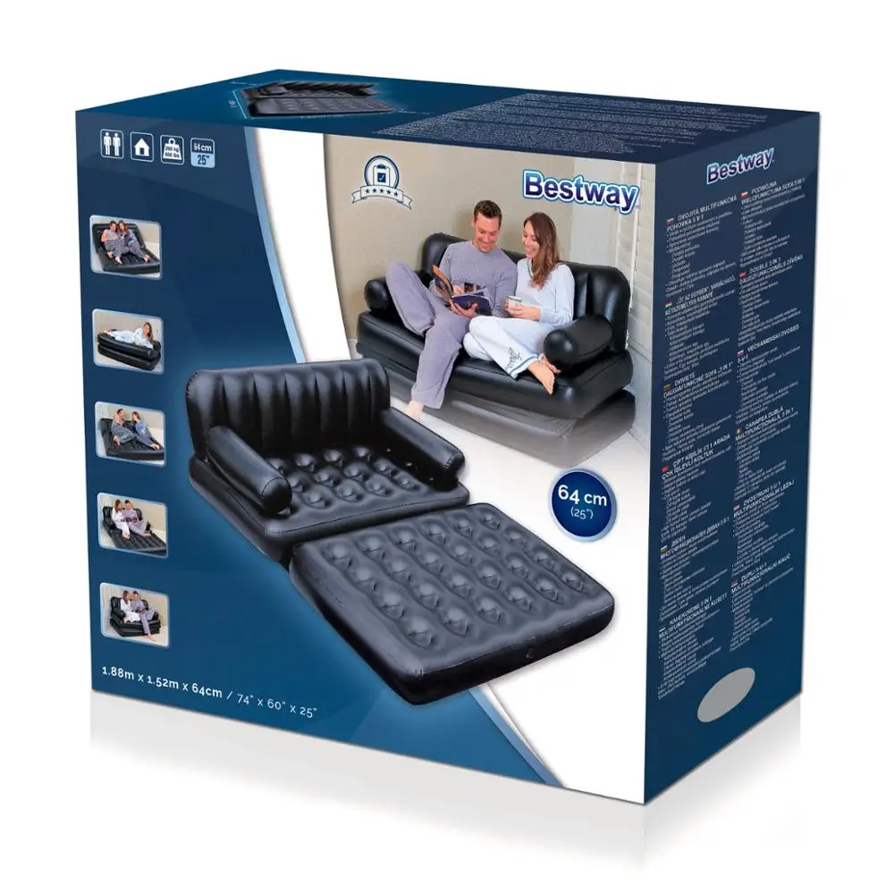 
Bestway75054 with Sidewinder-AC Air Pump Double 5-In-1 Multifunctional Couch Foldable lounge airbed sofa 