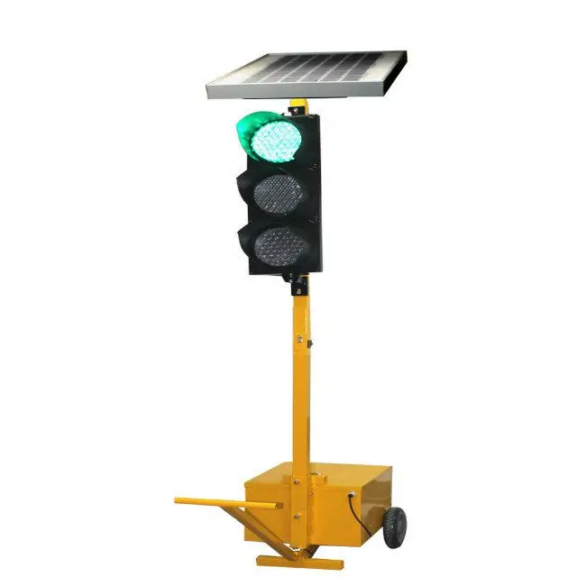 Automatic Roadway safety Traffic signal led stop sign Mobile solar traffic light for sale