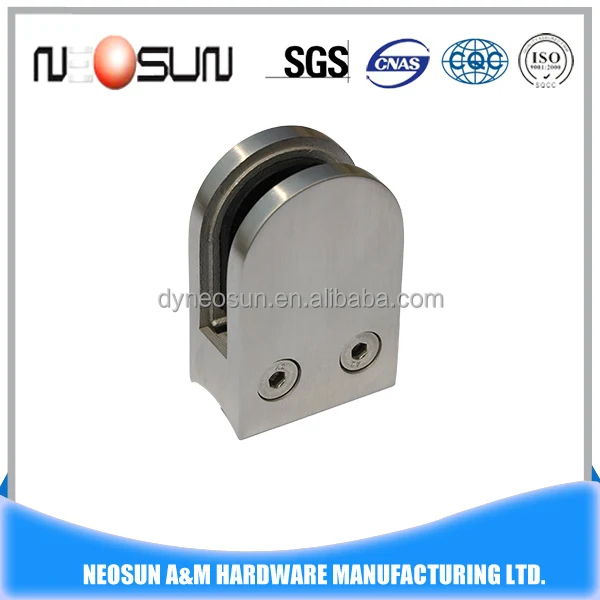 stainless steel 304 glass clamp rail/glass support/glass clip