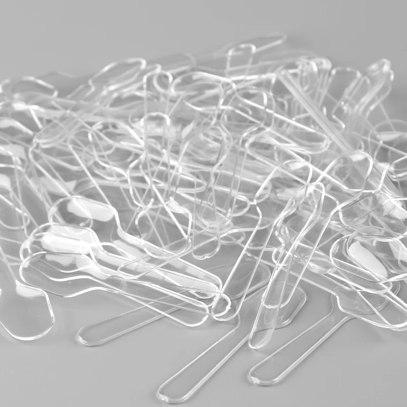 wholesale 10000pcs/carton 75mm PS clear disposable plastic mini ice cream yogurt jelly mousse small tasting spoon