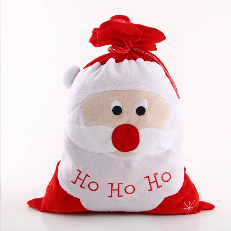 Factory Wholesale Christmas Gift Bags Santa Bags Christmas Eve Gift Bags for Packing candy