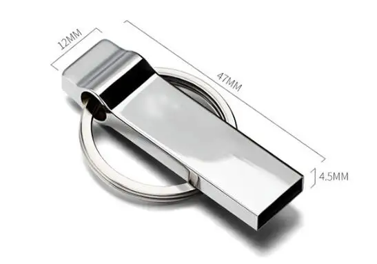 Mini Custom metal USB stick with keychain