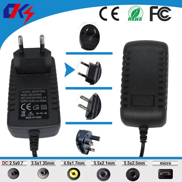 CE утвержден Шаньтоу cks завод адаптер 12 В 2A 24 Вт адаптер питания оптовая цена