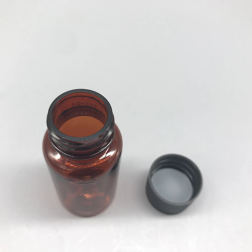 
Cleaning shop Pharmaceutical 25ml empty PET plastic Amber liquid small bottle with screw cap 