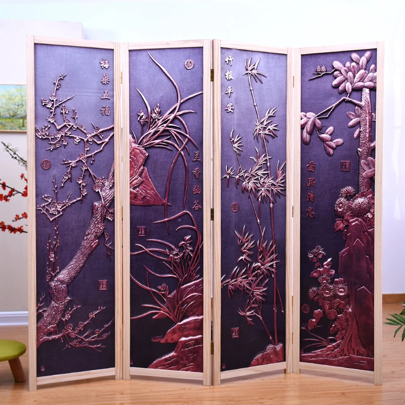 
Customized banquet hall folding room dividers partitions of solid wood screens 