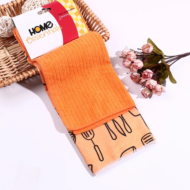 Microfiber Cleaning cloth 2pcs/set 80% polyester 20% polyamide material for kitchen car cleaning cloth