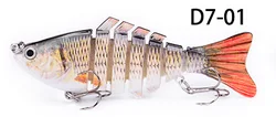 Lureking Lifelike 100mm 4inch 15g 7 Segments sunfish fishing lure,  hard plastic jointed bass fishing lure