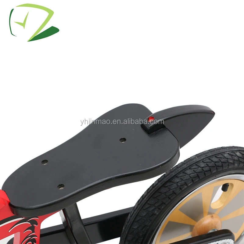 Wooden children red motor bike toy