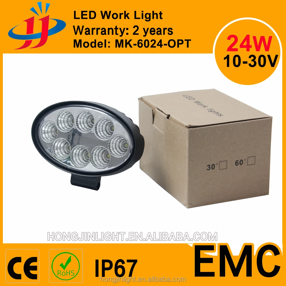 
Wholesale 12v 24v 24w 4.3inch Oval led work light spot / flood beam cars atv IP67 led headlight 