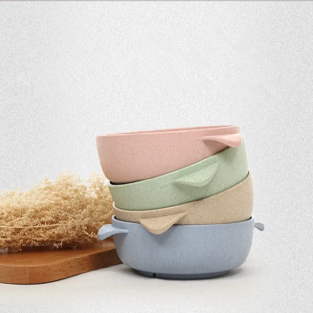 Hot Top Grade Wheat Straw Bowl For Kids Green Raw Material Eco-Friendly Tableware Biodegradable