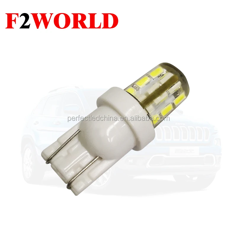 12v 24v T10 3014 24smd park light led light silicone wide bulb car led side wedge signal backup White Red Yellow