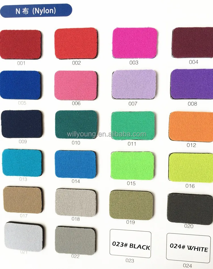 NEOPRENE FABRIC NYLON double sides laminated nylon fabric N cloth for Diving surfing fishing suit protective accessory bag color