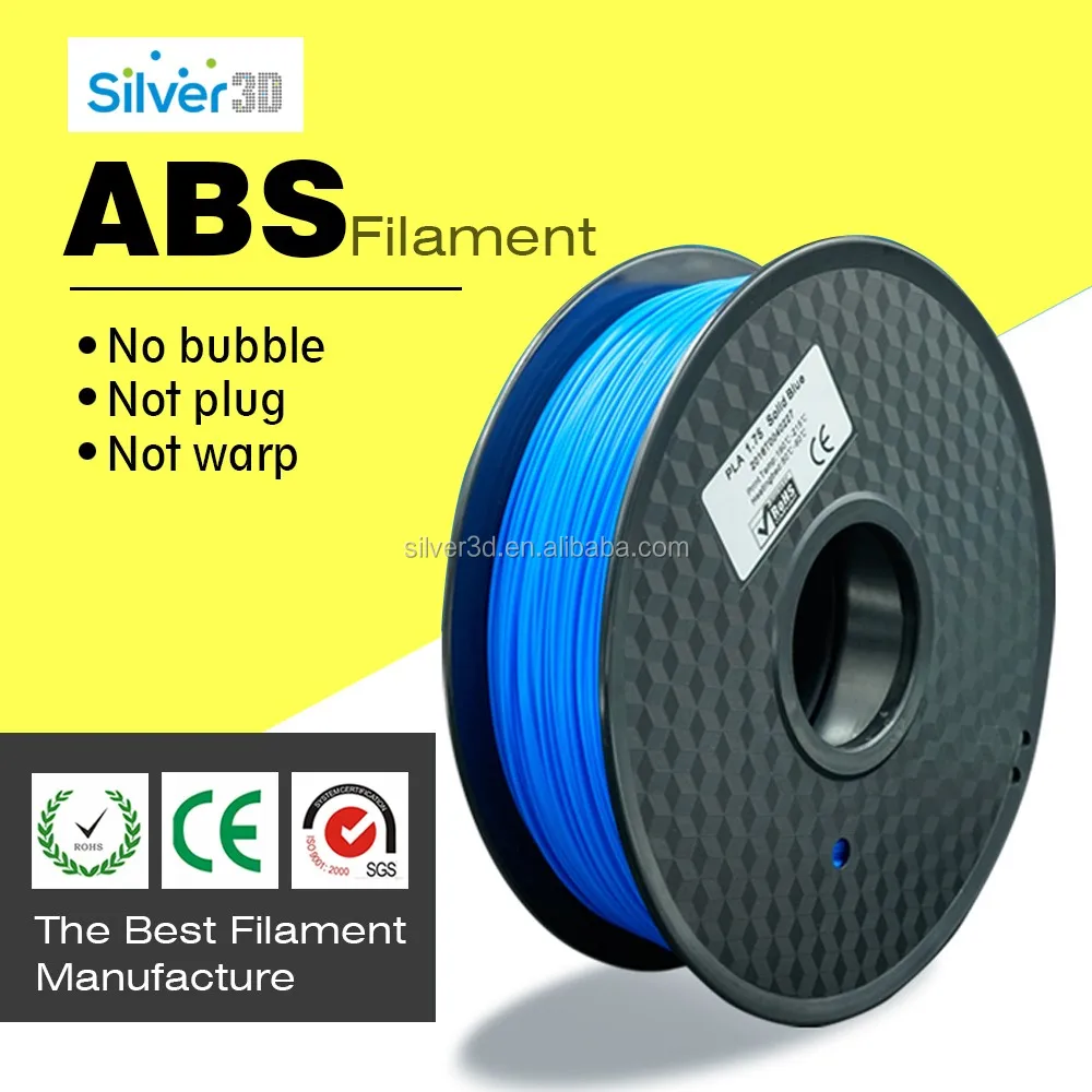 
High quality 1.75mm 3mm abs pla filament 3d printer yellow color 