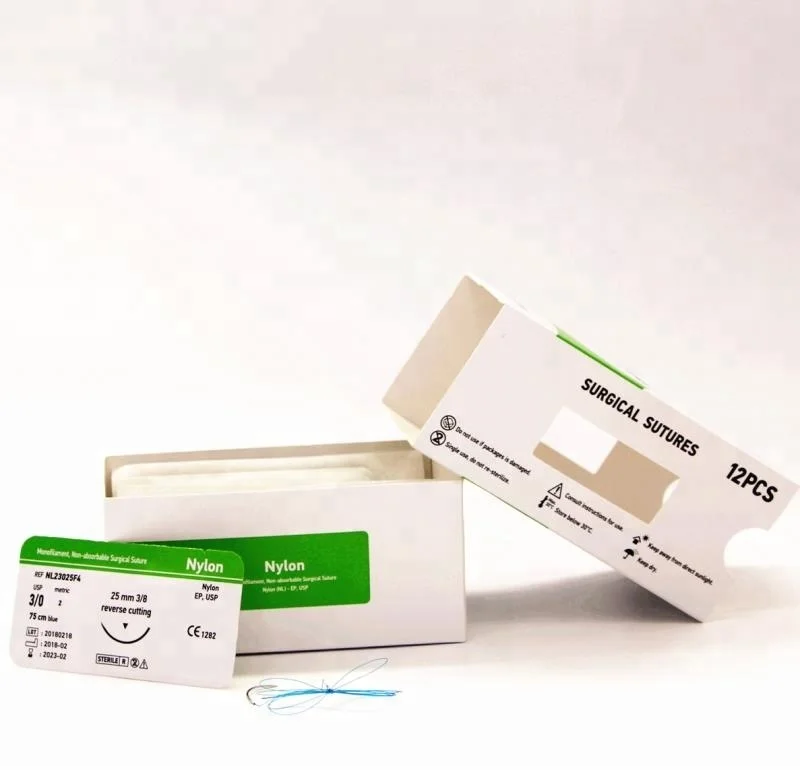 Disposable Medical Surgical Polyamide Nylon Monofilament Suture   CE ISO