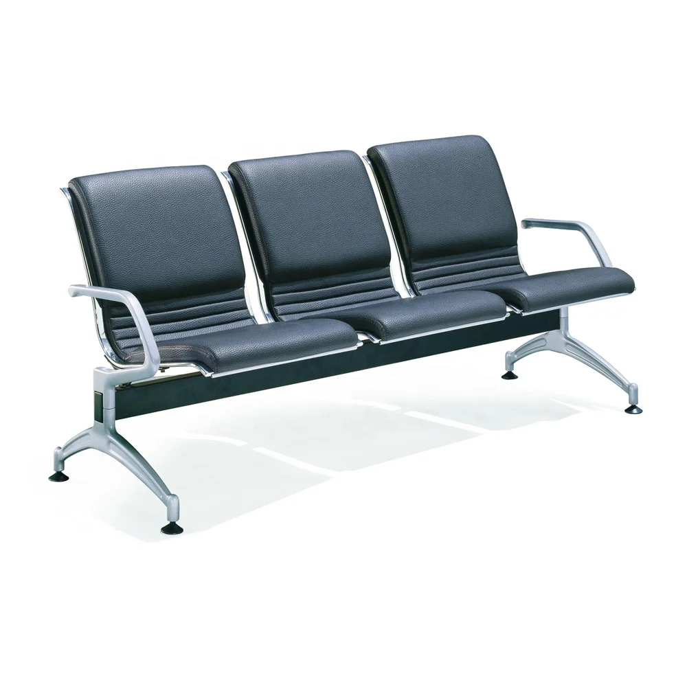 Популярный офисный стул ожидания на 3 места из металла и стали