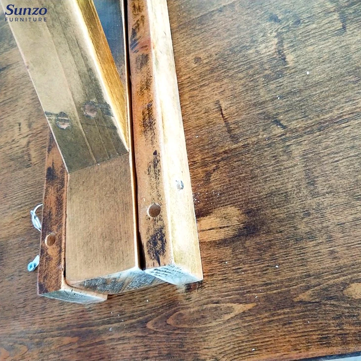 Factory outlets New Style Wood Folding Farm Table With Corss Back Chair