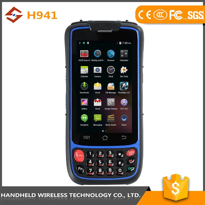 GPRS Android 4.4.2 Пульт H941 прочный IP 65 прочный мобильный промышленный кпк