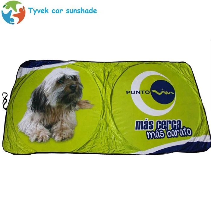 Customized design car window sunshade white dupont sunshades for car