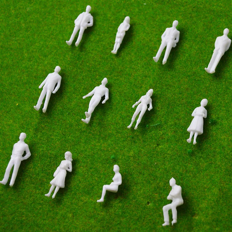 1/50 scale model miniature white figures Architectural model human scale