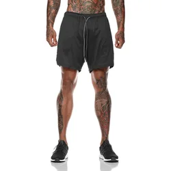 LW-Workout athletic gym shorts men for sports with pockets inside