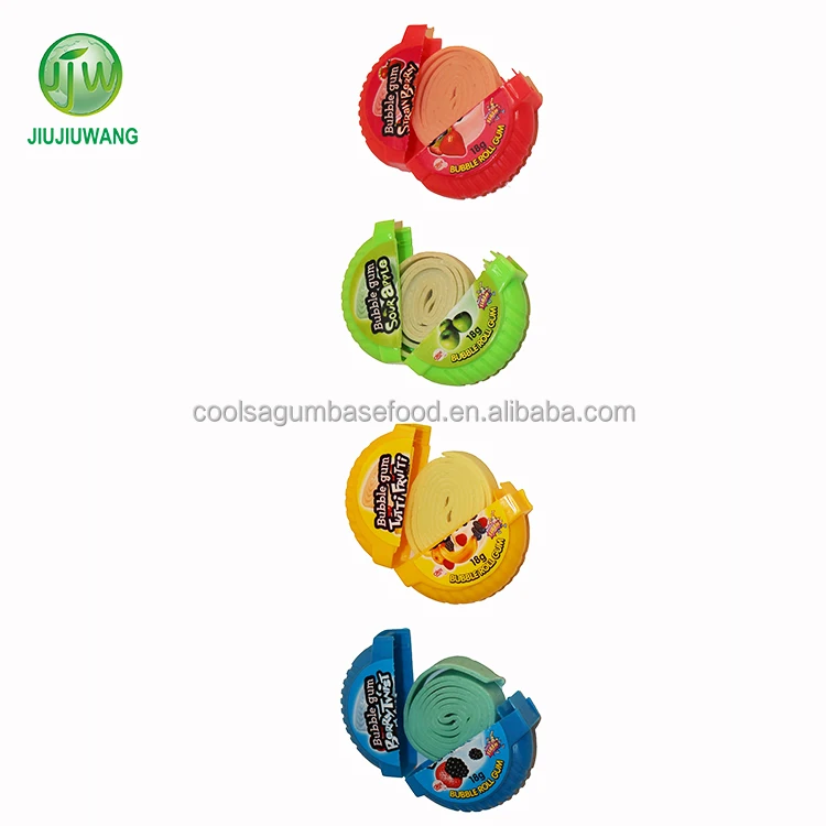 oem bubble roll gum in strips packing long bubble roll gum