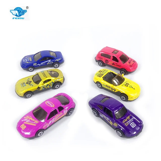 1 64 scale 6 PCS   Mini alloy diecast racing car model in carry box for kids collection