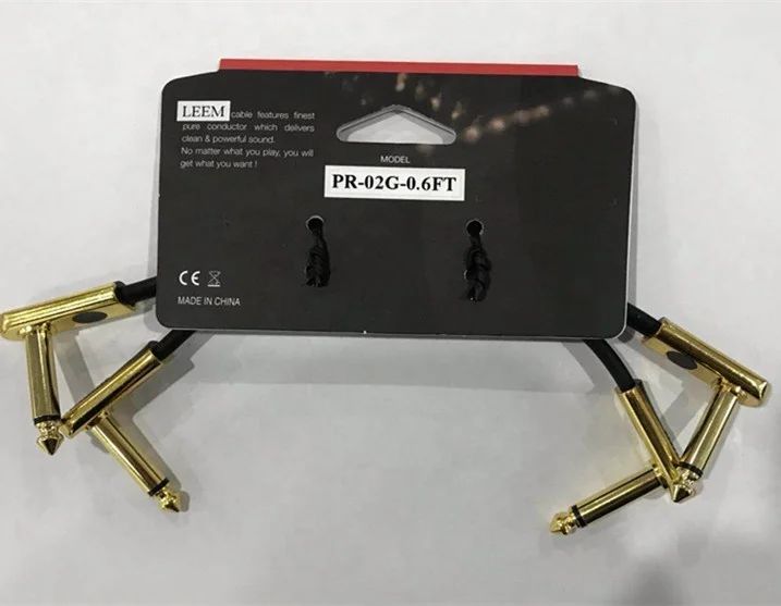 
24 AWG Black Patch Cord Cable with Gold Plated 1/4