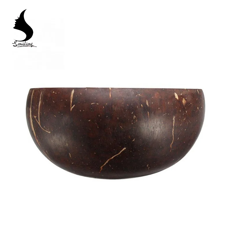 
100% Nature Eco FriendlySalad Bowl Thailand Coconut Shell Soup Bowl 