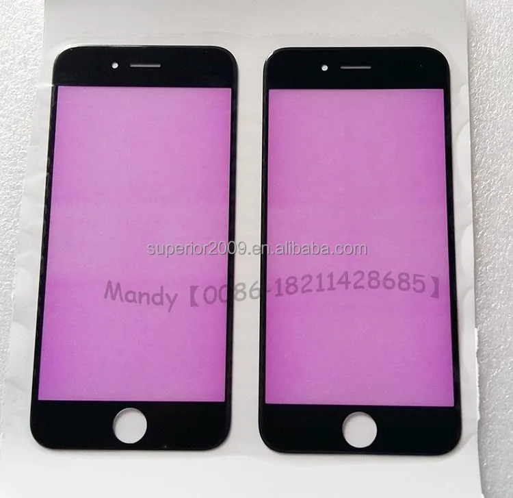 Best quality front glass for iphone 6, for iphone 6s plus 5s glass screen replacment for samsung edge black/white