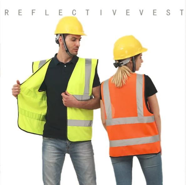 HI VIS VIZ EXECUTIVE VEST HIGH VISIBILITY WORK WAISTCOAT REFLECTIVE SAFETY FLUORESCENT ORANGE YELLOW BLUE FREE POST