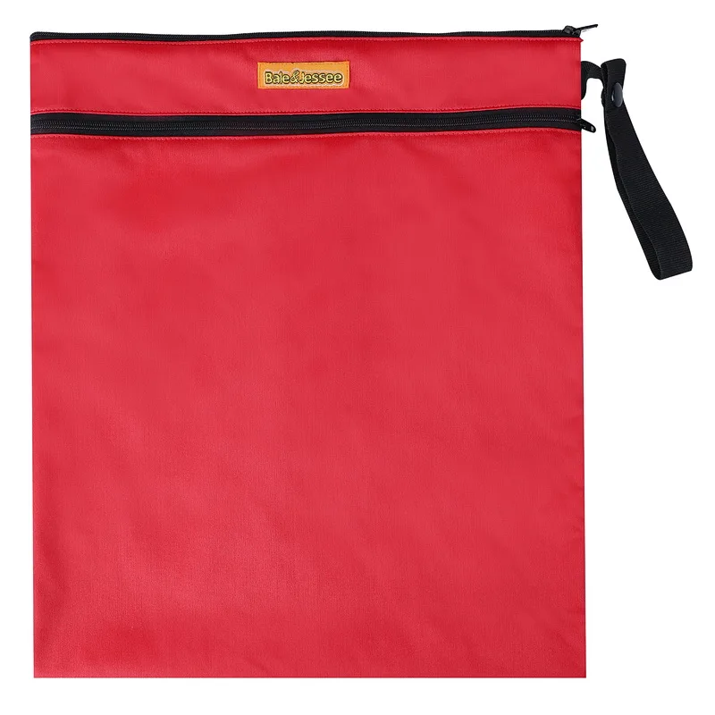Cloth Diaper Wet Dry Bags Waterproof Reusable with Two Zippered Pockets Travel Beach Pool Daycare Soiled Baby Items