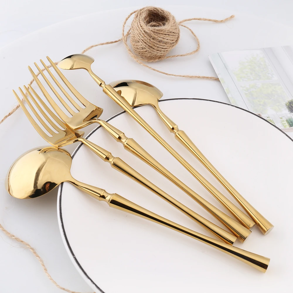 
Top Seller High Quality Rose Gold 18to10 Stainless Steel Cutlery Set for Wedding Gift 