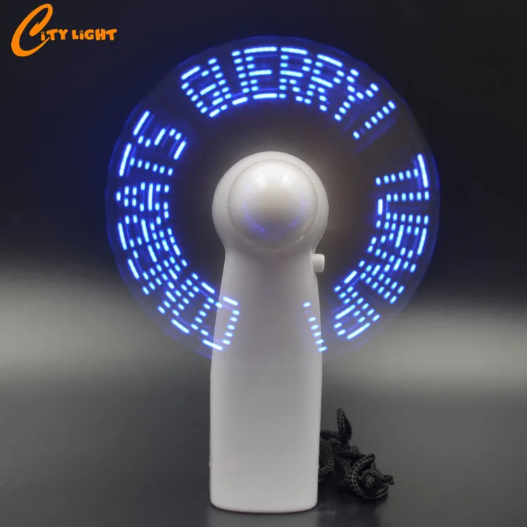 Wholesale supplier colorful mini handheld programmable LED message fan