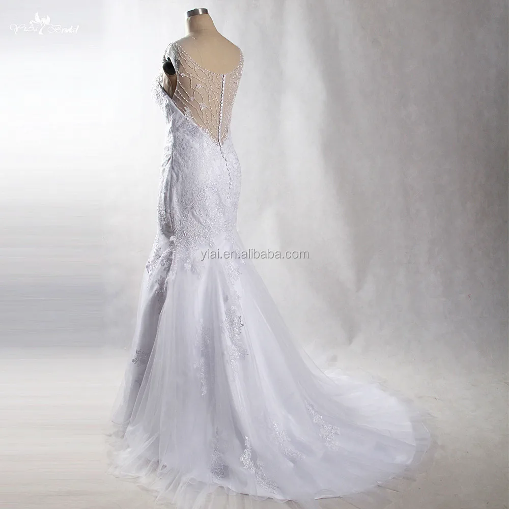 LZ231 Elegance Beading Lace Wedding Dresses Vestido De Noiva Low Price High Quality Bridal Dress