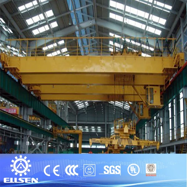 Magnetic overhead crane with magnet lifter