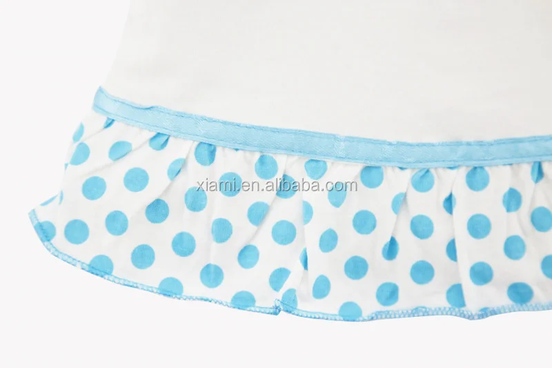 hot saling summer lovely fish pattern blue and black round dot two piece cute baby girl dress