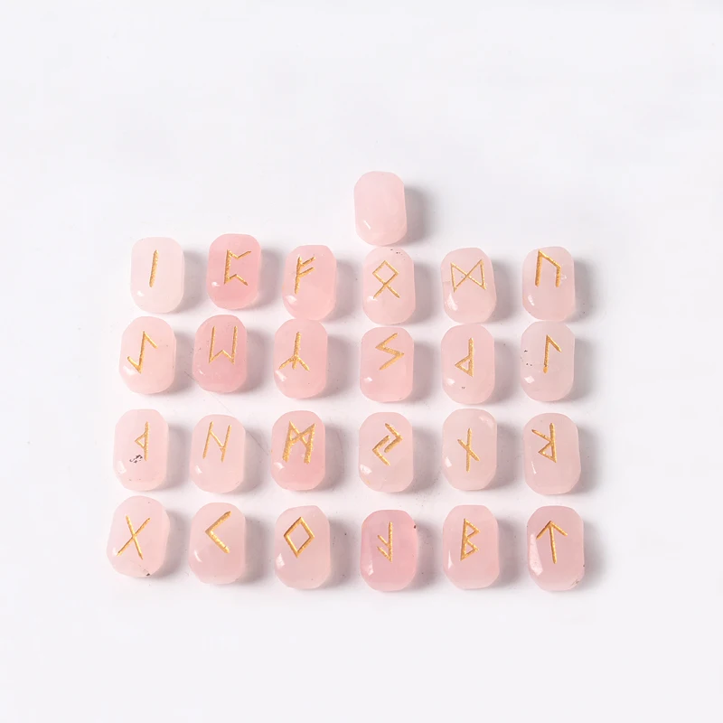 Top Selling Wholesale Rune Stone Sets Rose Quartz Divine Stones