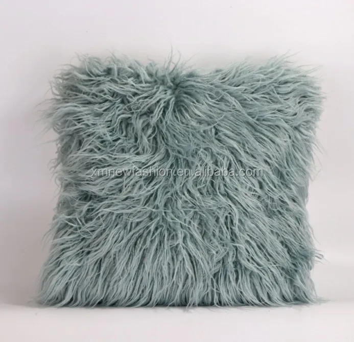 long plush pillow cover plush fur mongolian lamb toss cushion cover