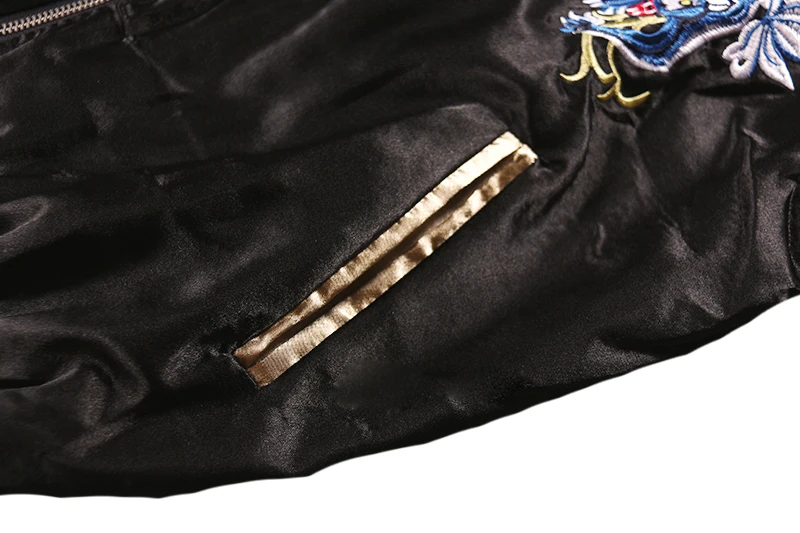 custom satin baseball varsity jackets wholesale Japan style Yokosuka Popular Embroidery plus size hakuryu sukajan jackets