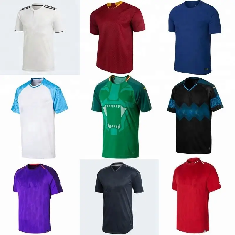 New season France winner team soccer jersey with black and white color