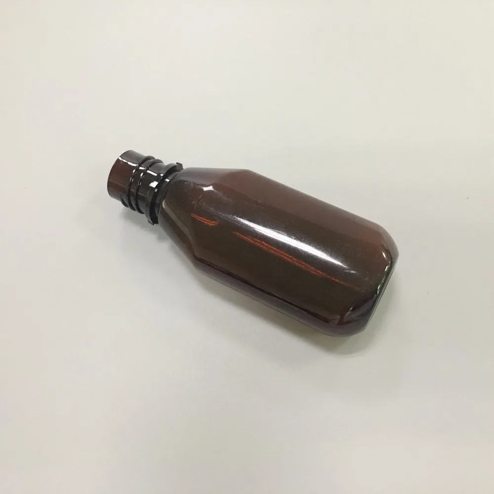 Pharmaceutical Plastic Bottle Manufacturers 100ml Amber Oval PET Bottles for Cough Syrup