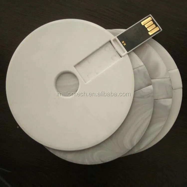 music cd round card shape usb flash drive