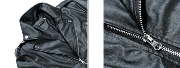 High quality Punk Men bicycle Motorcycle Leather Leather Jacket